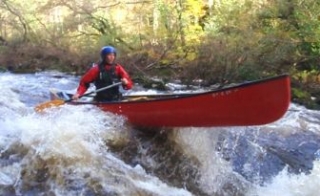 Paddling down the wild river